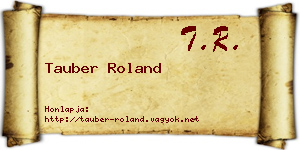 Tauber Roland névjegykártya