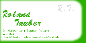 roland tauber business card